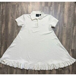 Fenty Puma Rihanna Polo Swing Mini Ruffle Dress Ivory size Small